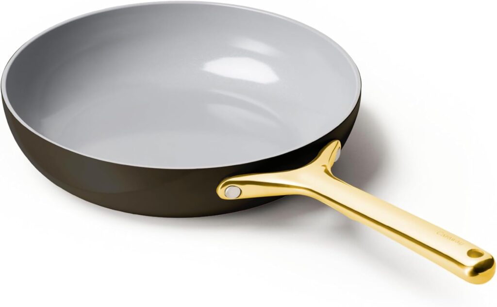 Caraway Nonstick Ceramic Frying Pan (2.7 qt, 10.5″) – Non Toxic, PTFE & PFOA Free